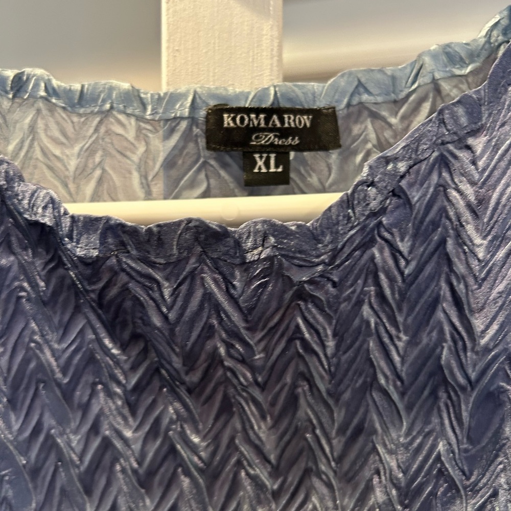 Komarov Blue Textured Dress XL